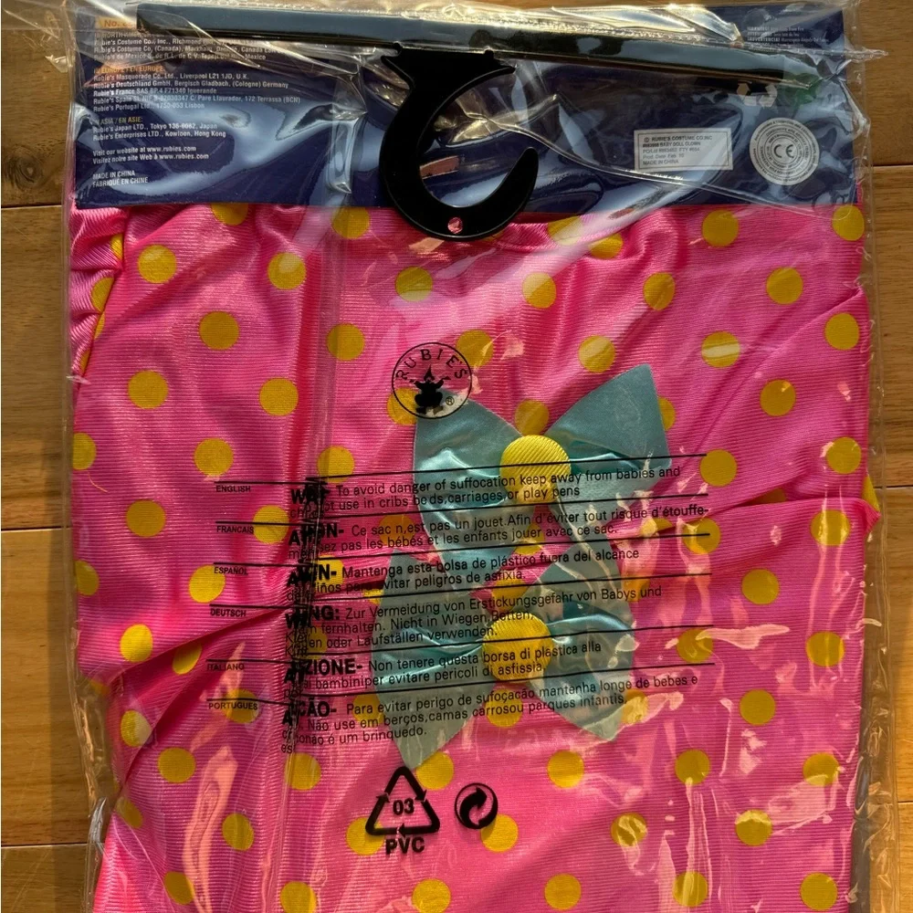 Halloween costume, baby doll clown size small S 4-6‎